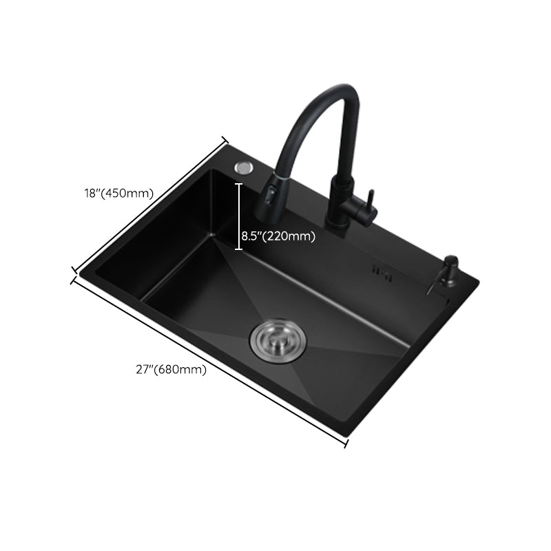 Contemporary Kitchen Sink Colorfast Drop-In Stainless Steel Kitchen Sink Clearhalo 'Home Improvement' 'home_improvement' 'home_improvement_kitchen_sinks' 'Kitchen Remodel & Kitchen Fixtures' 'Kitchen Sinks & Faucet Components' 'Kitchen Sinks' 'kitchen_sinks' 6468034