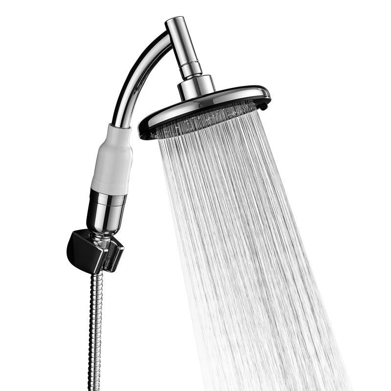 Handheld Shower Head with Katalyst Modern Wall Mounted Shower Head Combo Silver Clearhalo 'Bathroom Remodel & Bathroom Fixtures' 'Home Improvement' 'home_improvement' 'home_improvement_shower_heads' 'Shower Heads' 'shower_heads' 'Showers & Bathtubs Plumbing' 'Showers & Bathtubs' 6468058