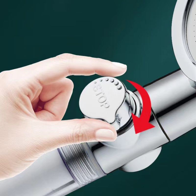 Adjustable Shower Head Modern Round Shower Combo with Single Setting Clearhalo 'Bathroom Remodel & Bathroom Fixtures' 'Home Improvement' 'home_improvement' 'home_improvement_shower_heads' 'Shower Heads' 'shower_heads' 'Showers & Bathtubs Plumbing' 'Showers & Bathtubs' 6468071