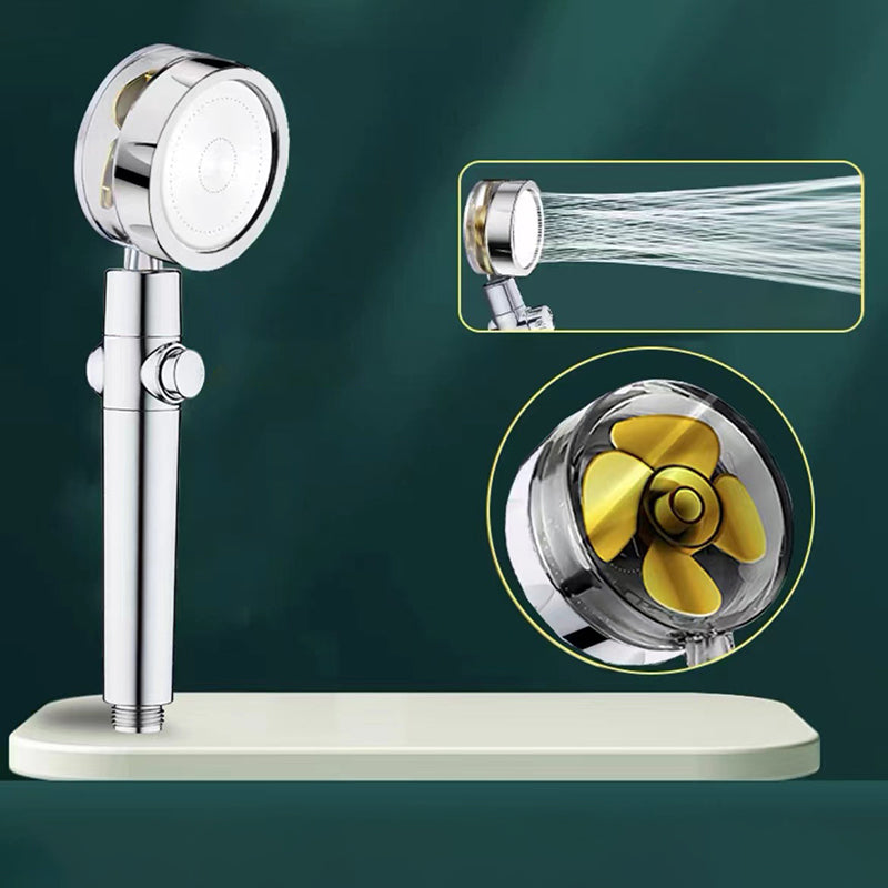 Adjustable Shower Head Modern Round Shower Combo with Single Setting Gold Clearhalo 'Bathroom Remodel & Bathroom Fixtures' 'Home Improvement' 'home_improvement' 'home_improvement_shower_heads' 'Shower Heads' 'shower_heads' 'Showers & Bathtubs Plumbing' 'Showers & Bathtubs' 6468075