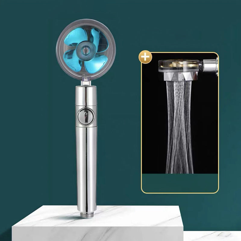 Adjustable Shower Head Modern Round Shower Combo with Single Setting Blue Voltage Regulation Clearhalo 'Bathroom Remodel & Bathroom Fixtures' 'Home Improvement' 'home_improvement' 'home_improvement_shower_heads' 'Shower Heads' 'shower_heads' 'Showers & Bathtubs Plumbing' 'Showers & Bathtubs' 6468076