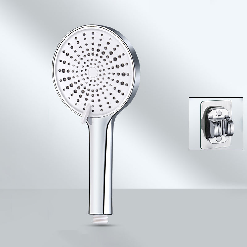 Contemporary Round Shower Head Pure Color Handheld Shower Head Silver Shower Head with Wall Pedestal None Clearhalo 'Bathroom Remodel & Bathroom Fixtures' 'Home Improvement' 'home_improvement' 'home_improvement_shower_heads' 'Shower Heads' 'shower_heads' 'Showers & Bathtubs Plumbing' 'Showers & Bathtubs' 6468119