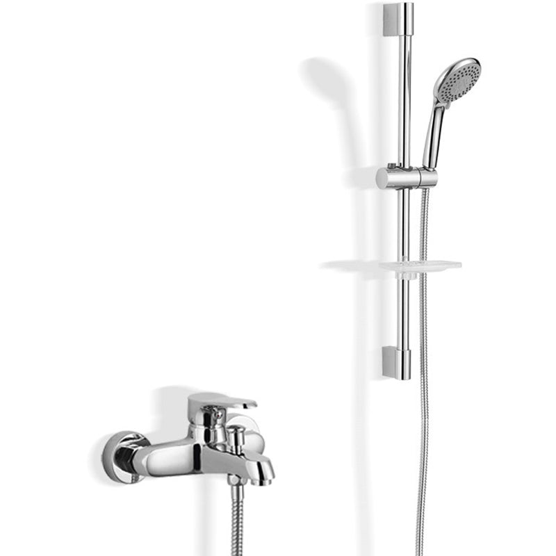 Bathroom Tub Spout Wall Mounted Hand Shower Fixed Bathtub Faucet Waterfall Faucet Not Included Risers Included Clearhalo 'Bathroom Remodel & Bathroom Fixtures' 'Bathtub Faucets' 'bathtub_faucets' 'Home Improvement' 'home_improvement' 'home_improvement_bathtub_faucets' 6468130