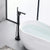 Floor Mounted Metal Freestanding Tub Filler Swivel Freestanding Faucet with Hose Black Waterfall Faucet Not Included Clearhalo 'Bathroom Remodel & Bathroom Fixtures' 'Bathtub Faucets' 'bathtub_faucets' 'Home Improvement' 'home_improvement' 'home_improvement_bathtub_faucets' 6468144
