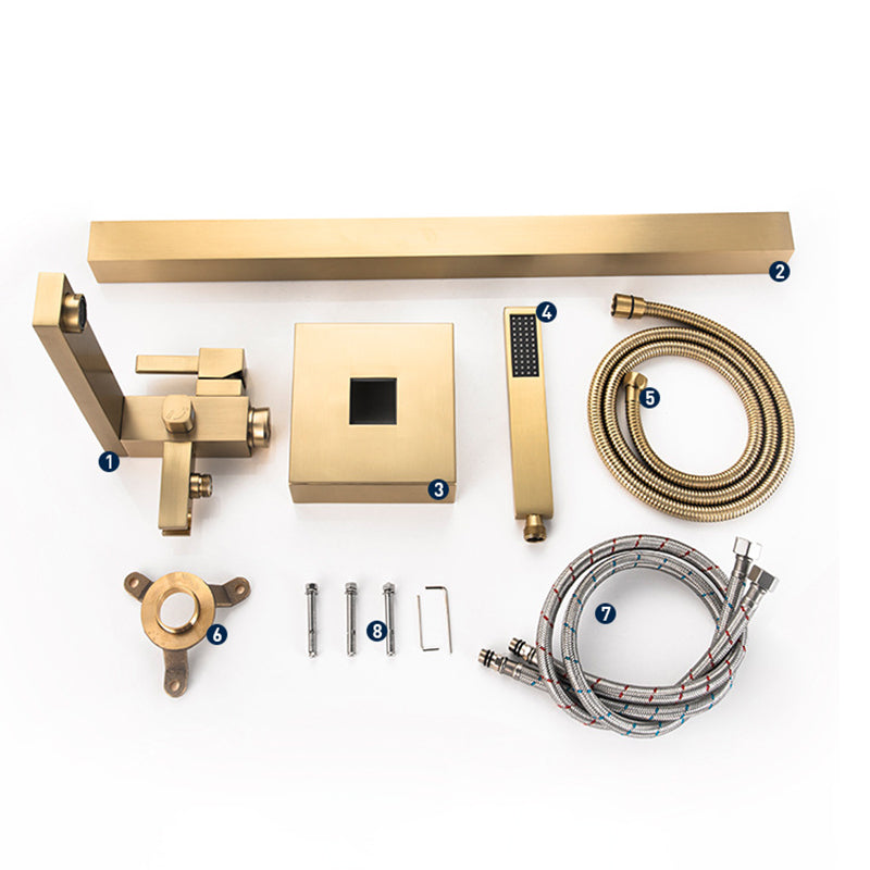 Floor Mounted Metal Freestanding Tub Filler Swivel Freestanding Tub Filler Trim in Gold Clearhalo 'Bathroom Remodel & Bathroom Fixtures' 'Bathtub Faucets' 'bathtub_faucets' 'Home Improvement' 'home_improvement' 'home_improvement_bathtub_faucets' 6468170