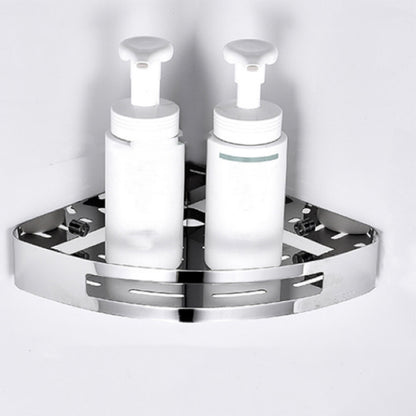 Modern Bathroom Hardware Set Silver Bath Shelf Bath Hardware Set 11"L x 8"W x 2"H 1 Piece Triangle Clearhalo 'Bathroom Hardware Sets' 'Bathroom Hardware' 'Bathroom Remodel & Bathroom Fixtures' 'bathroom_hardware_sets' 'Home Improvement' 'home_improvement' 'home_improvement_bathroom_hardware_sets' 6468765