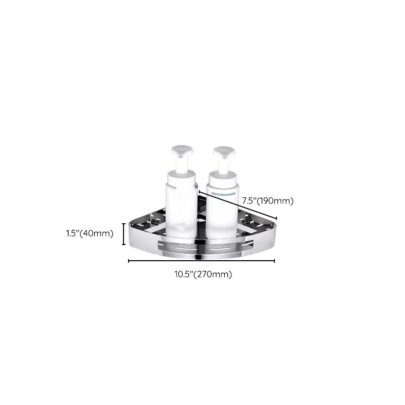 Modern Bathroom Hardware Set Silver Bath Shelf Bath Hardware Set Clearhalo 'Bathroom Hardware Sets' 'Bathroom Hardware' 'Bathroom Remodel & Bathroom Fixtures' 'bathroom_hardware_sets' 'Home Improvement' 'home_improvement' 'home_improvement_bathroom_hardware_sets' 6468790