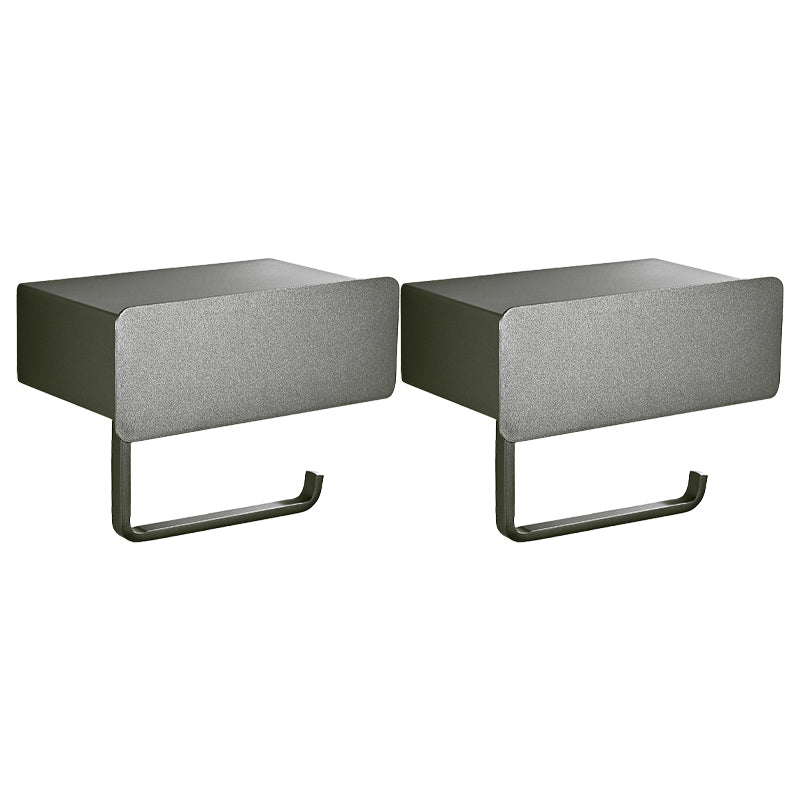 2 Piece Stainless Steel Classic Bathroom Accessory Set Black & Chrome Paper Holder Grey 2 Piece Set Clearhalo 'Bathroom Hardware Sets' 'Bathroom Hardware' 'Bathroom Remodel & Bathroom Fixtures' 'bathroom_hardware_sets' 'Home Improvement' 'home_improvement' 'home_improvement_bathroom_hardware_sets' 6468801