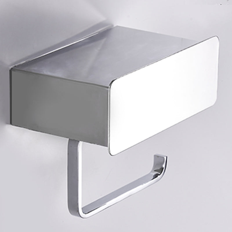 2 Piece Stainless Steel Classic Bathroom Accessory Set Black & Chrome Paper Holder Mirrored 1 Piece Clearhalo 'Bathroom Hardware Sets' 'Bathroom Hardware' 'Bathroom Remodel & Bathroom Fixtures' 'bathroom_hardware_sets' 'Home Improvement' 'home_improvement' 'home_improvement_bathroom_hardware_sets' 6468807
