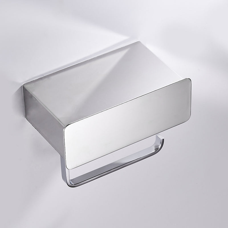 2 Piece Stainless Steel Classic Bathroom Accessory Set Black & Chrome Paper Holder Clearhalo 'Bathroom Hardware Sets' 'Bathroom Hardware' 'Bathroom Remodel & Bathroom Fixtures' 'bathroom_hardware_sets' 'Home Improvement' 'home_improvement' 'home_improvement_bathroom_hardware_sets' 6468819