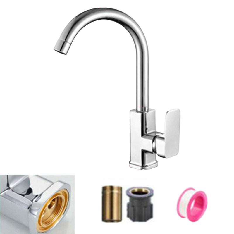 Modern Pot Filler Brass Lever Handles and Supply Lines High Arch Pot Filler Kitchen Faucet Gooseneck Square Handle Supply Lines Not Included Clearhalo 'Home Improvement' 'home_improvement' 'home_improvement_kitchen_faucets' 'Kitchen Faucets' 'Kitchen Remodel & Kitchen Fixtures' 'Kitchen Sinks & Faucet Components' 'kitchen_faucets' 6470251