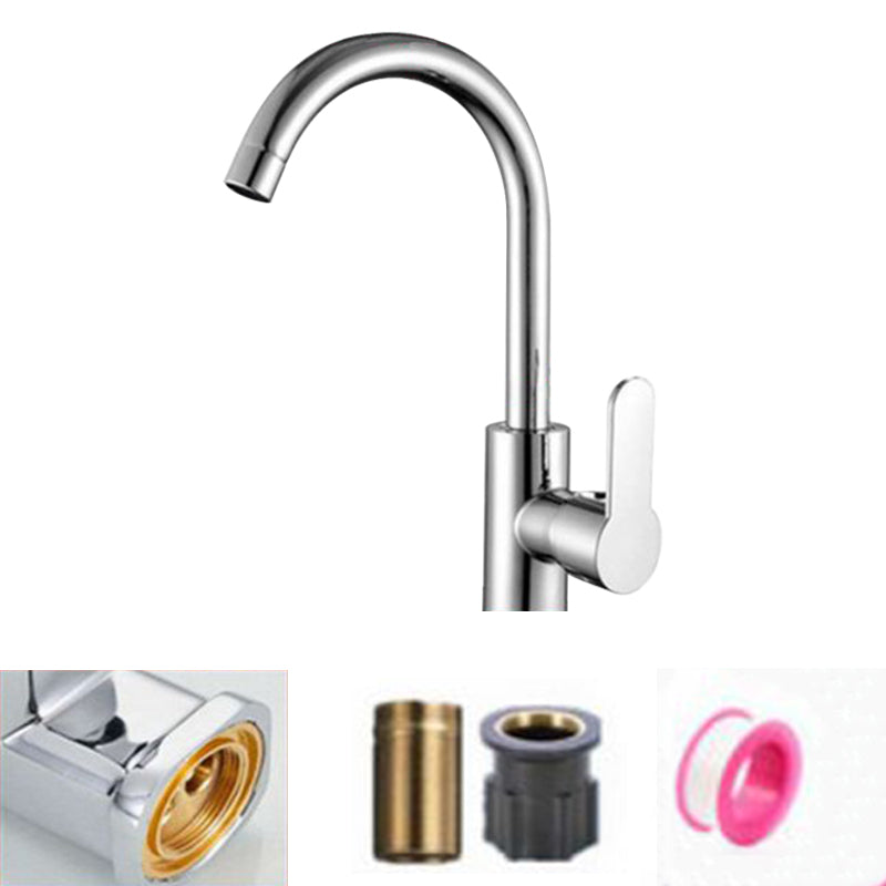 Modern Pot Filler Brass Lever Handles and Supply Lines High Arch Pot Filler Kitchen Faucet Gooseneck Round Handle Supply Lines Not Included Clearhalo 'Home Improvement' 'home_improvement' 'home_improvement_kitchen_faucets' 'Kitchen Faucets' 'Kitchen Remodel & Kitchen Fixtures' 'Kitchen Sinks & Faucet Components' 'kitchen_faucets' 6470264