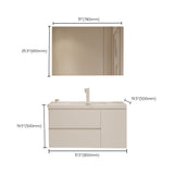 Drawers Vanity Set White Wood Rectangle Single Sink Wall Mount Bath Vanity with Mirror Clearhalo 'Bathroom Remodel & Bathroom Fixtures' 'Bathroom Vanities' 'bathroom_vanities' 'Home Improvement' 'home_improvement' 'home_improvement_bathroom_vanities' 6470329
