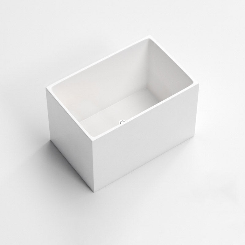 Modern Rectangle White Acrylic Bathtub Back to Wall with Drain Bath Tub and Overflow Hole White 43.3"L x 31.5"W x 29.9"H Tub Clearhalo 'Bathroom Remodel & Bathroom Fixtures' 'Bathtubs' 'Home Improvement' 'home_improvement' 'home_improvement_bathtubs' 'Showers & Bathtubs' 6482849