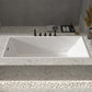 Modern Acrylic Embedded Bathtub Rectangle with Drain Bath Tub and Overflow Hole Clearhalo 'Bathroom Remodel & Bathroom Fixtures' 'Bathtubs' 'Home Improvement' 'home_improvement' 'home_improvement_bathtubs' 'Showers & Bathtubs' 6482942