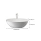Modern Ellipse Stone Bathtub White Freestand Soaking Bathtub with Overflow Hole Clearhalo 'Bathroom Remodel & Bathroom Fixtures' 'Bathtubs' 'Home Improvement' 'home_improvement' 'home_improvement_bathtubs' 'Showers & Bathtubs' 6483067