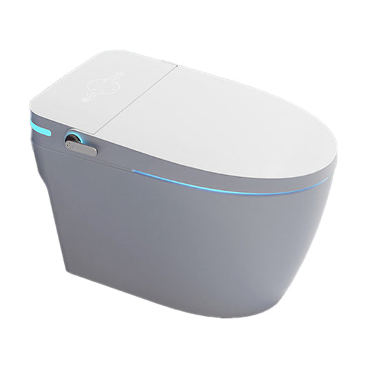 Modern White Flush Toilet Concealed Tank One-Piece Toilet with Slow Close Seat Clearhalo 'Bathroom Remodel & Bathroom Fixtures' 'Home Improvement' 'home_improvement' 'home_improvement_toilets' 'Toilets & Bidets' 'Toilets' 6483132
