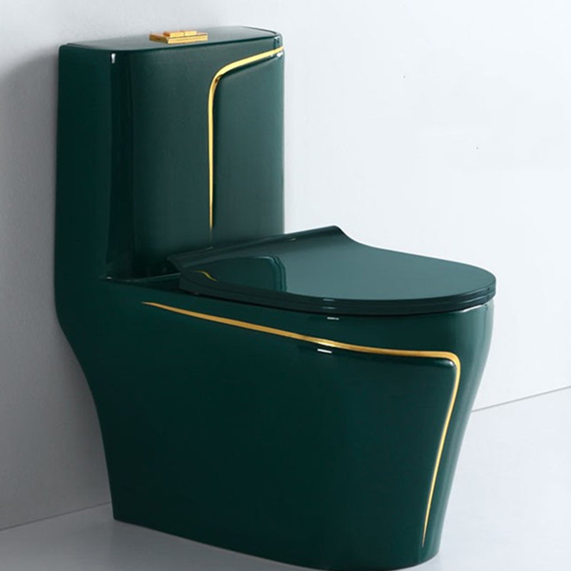 Traditional Floor Mount Toilet Bowl Skirted Toilet with Seat for Bathroom Green Clearhalo 'Bathroom Remodel & Bathroom Fixtures' 'Home Improvement' 'home_improvement' 'home_improvement_toilets' 'Toilets & Bidets' 'Toilets' 6483141