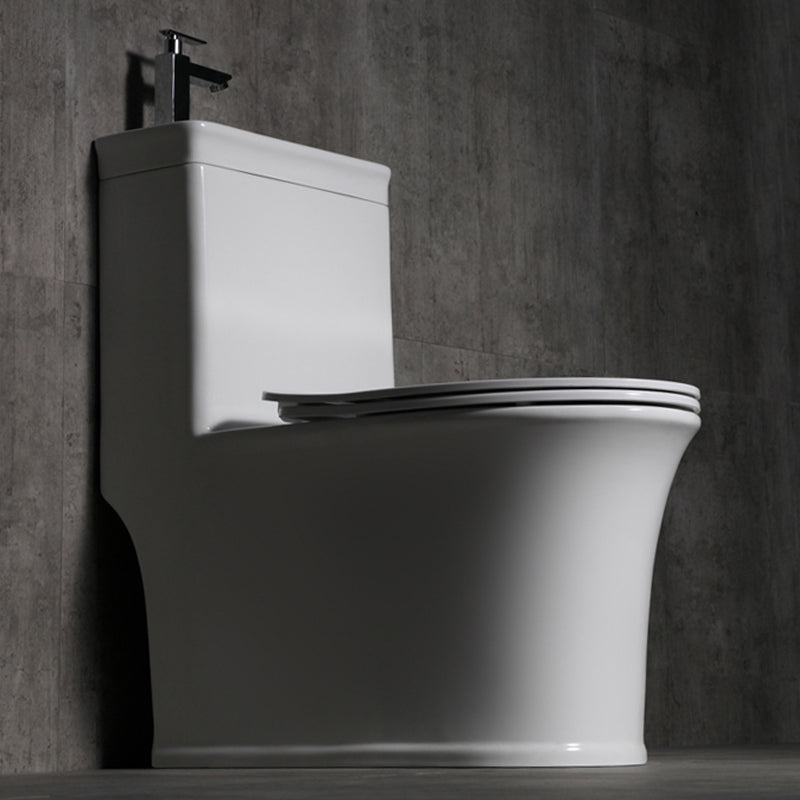 Floor Mounted Toilet One-Piece Toilet Porcelain Siphon Jet Flush Toilet 16" Clearhalo 'Bathroom Remodel & Bathroom Fixtures' 'Home Improvement' 'home_improvement' 'home_improvement_toilets' 'Toilets & Bidets' 'Toilets' 6483150