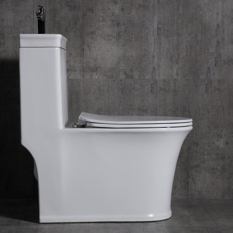 Floor Mounted Toilet One-Piece Toilet Porcelain Siphon Jet Flush Toilet 14" Clearhalo 'Bathroom Remodel & Bathroom Fixtures' 'Home Improvement' 'home_improvement' 'home_improvement_toilets' 'Toilets & Bidets' 'Toilets' 6483152