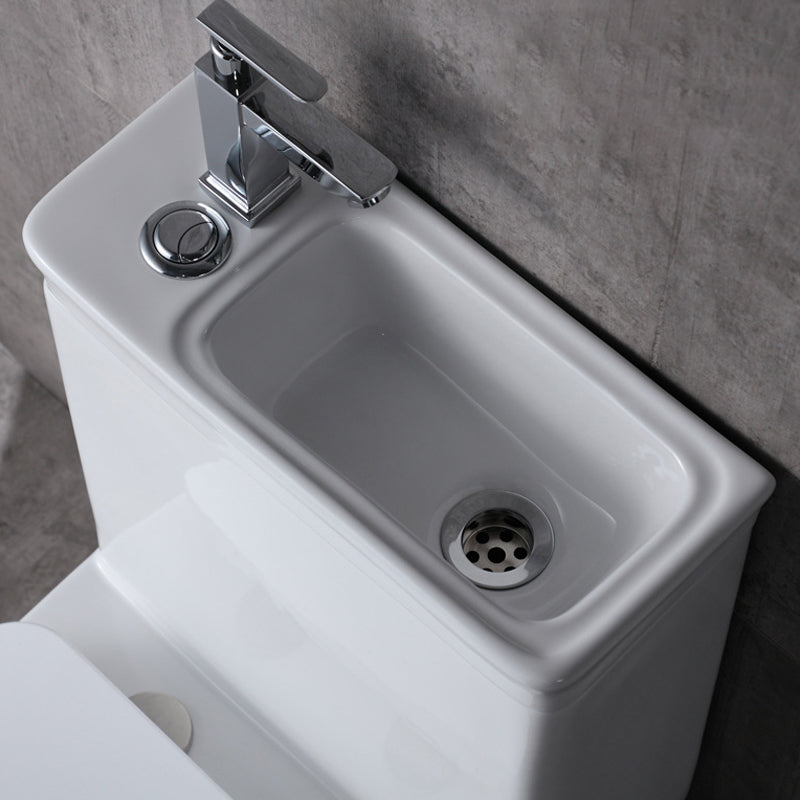 Floor Mounted Toilet One-Piece Toilet Porcelain Siphon Jet Flush Toilet Clearhalo 'Bathroom Remodel & Bathroom Fixtures' 'Home Improvement' 'home_improvement' 'home_improvement_toilets' 'Toilets & Bidets' 'Toilets' 6483155