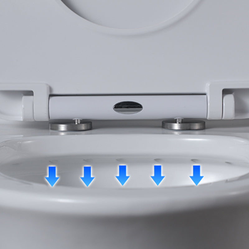 Floor Mounted Toilet One-Piece Toilet Porcelain Siphon Jet Flush Toilet Clearhalo 'Bathroom Remodel & Bathroom Fixtures' 'Home Improvement' 'home_improvement' 'home_improvement_toilets' 'Toilets & Bidets' 'Toilets' 6483156