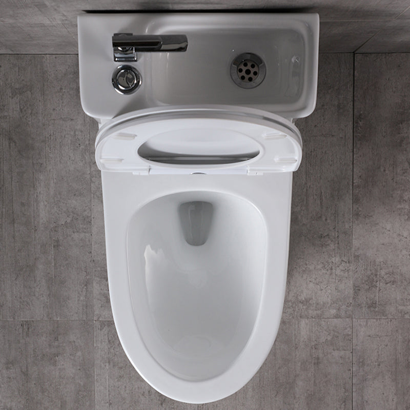 Floor Mounted Toilet One-Piece Toilet Porcelain Siphon Jet Flush Toilet Clearhalo 'Bathroom Remodel & Bathroom Fixtures' 'Home Improvement' 'home_improvement' 'home_improvement_toilets' 'Toilets & Bidets' 'Toilets' 6483159