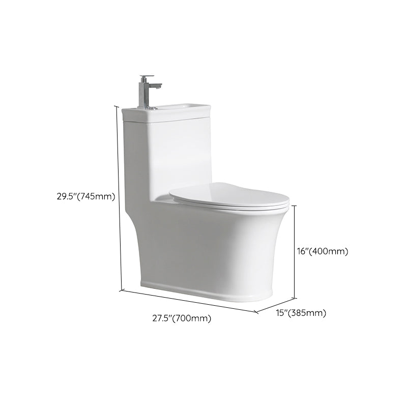 Floor Mounted Toilet One-Piece Toilet Porcelain Siphon Jet Flush Toilet Clearhalo 'Bathroom Remodel & Bathroom Fixtures' 'Home Improvement' 'home_improvement' 'home_improvement_toilets' 'Toilets & Bidets' 'Toilets' 6483160