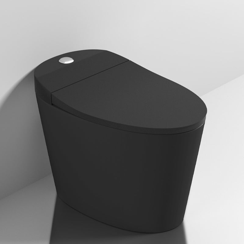 Modern Skirted Toilet Bowl Siphon Jet Toilet with Seat for Bathroom 17"L x 27"W x 20"H Black Clearhalo 'Bathroom Remodel & Bathroom Fixtures' 'Home Improvement' 'home_improvement' 'home_improvement_toilets' 'Toilets & Bidets' 'Toilets' 6483167