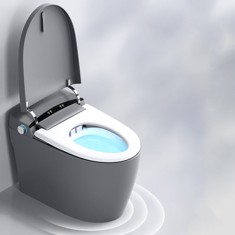 Heated Seat Modern Flush Toilet Concealed Tank One-Piece Toilet with Slow Close Seat Clearhalo 'Bathroom Remodel & Bathroom Fixtures' 'Home Improvement' 'home_improvement' 'home_improvement_toilets' 'Toilets & Bidets' 'Toilets' 6483188
