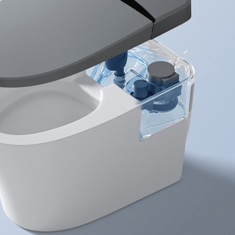 Heated Seat Modern Flush Toilet Concealed Tank One-Piece Toilet with Slow Close Seat Clearhalo 'Bathroom Remodel & Bathroom Fixtures' 'Home Improvement' 'home_improvement' 'home_improvement_toilets' 'Toilets & Bidets' 'Toilets' 6483193