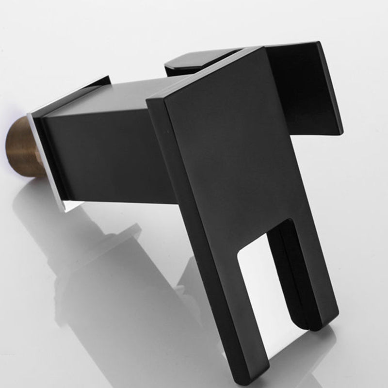 Modern Vessel Sink Faucet Brass Lever Handles LED Waterfall Basin Lavatory Faucet Clearhalo 'Bathroom Remodel & Bathroom Fixtures' 'Bathroom Sink Faucets' 'Bathroom Sinks & Faucet Components' 'bathroom_sink_faucets' 'Home Improvement' 'home_improvement' 'home_improvement_bathroom_sink_faucets' 6484176