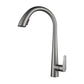 Modern Retractable Kitchen Faucet Stainless Steel Single Handle High Arc Kitchen Faucet Silver Gray Clearhalo 'Home Improvement' 'home_improvement' 'home_improvement_kitchen_faucets' 'Kitchen Faucets' 'Kitchen Remodel & Kitchen Fixtures' 'Kitchen Sinks & Faucet Components' 'kitchen_faucets' 6484282