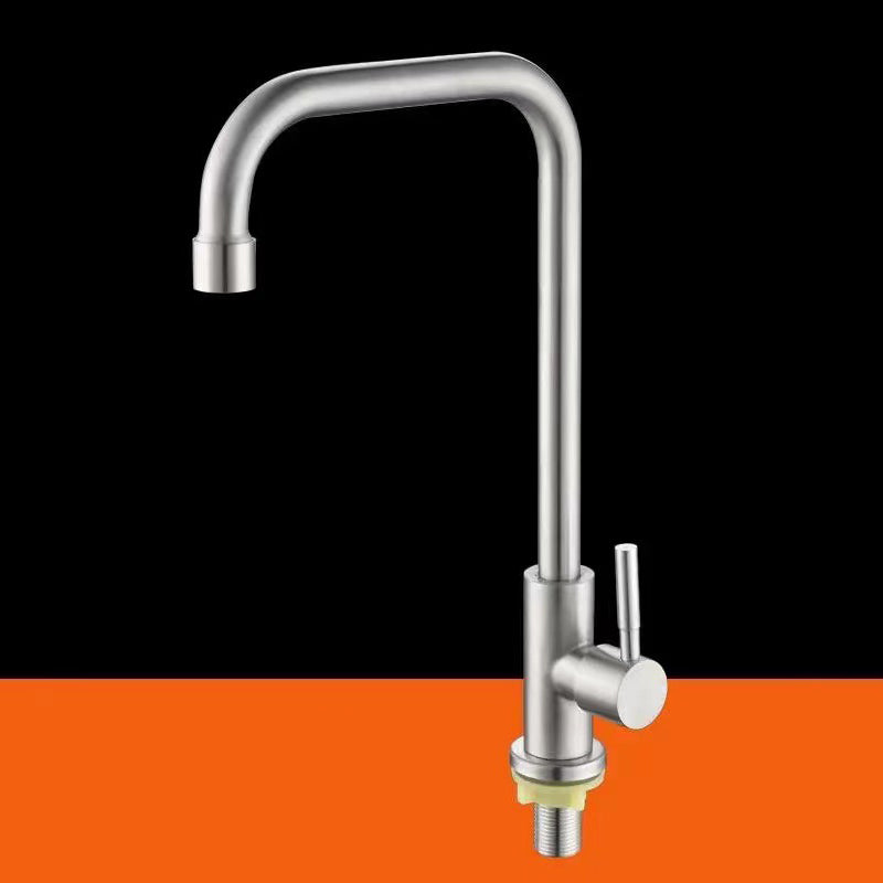 Modern 1-Handle Faucets Touchless Stainless Steel Standard Kitchen Faucets Supply Line Not Included Cold Water Dispensers Clearhalo 'Home Improvement' 'home_improvement' 'home_improvement_kitchen_faucets' 'Kitchen Faucets' 'Kitchen Remodel & Kitchen Fixtures' 'Kitchen Sinks & Faucet Components' 'kitchen_faucets' 6484299