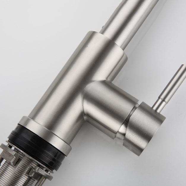 Modern Farmhouse Pull Down Water Filler One Handle High Arch Kitchen Faucet Clearhalo 'Home Improvement' 'home_improvement' 'home_improvement_kitchen_faucets' 'Kitchen Faucets' 'Kitchen Remodel & Kitchen Fixtures' 'Kitchen Sinks & Faucet Components' 'kitchen_faucets' 6484330