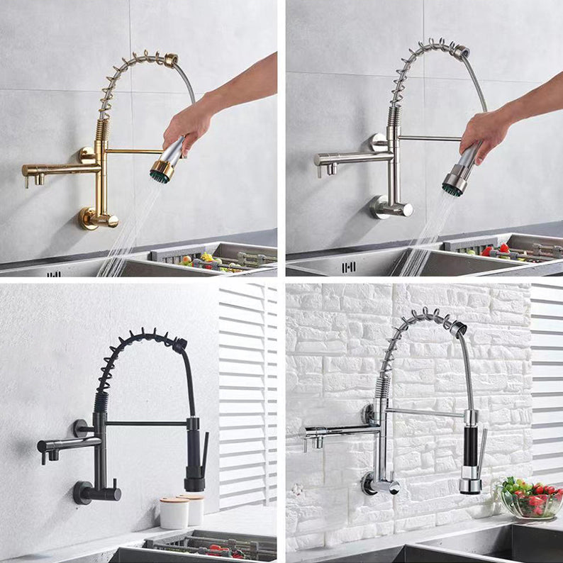Modern 1-Handle Faucet Touchless Spring Spout Standard Kitchen Faucet Clearhalo 'Home Improvement' 'home_improvement' 'home_improvement_kitchen_faucets' 'Kitchen Faucets' 'Kitchen Remodel & Kitchen Fixtures' 'Kitchen Sinks & Faucet Components' 'kitchen_faucets' 6484347