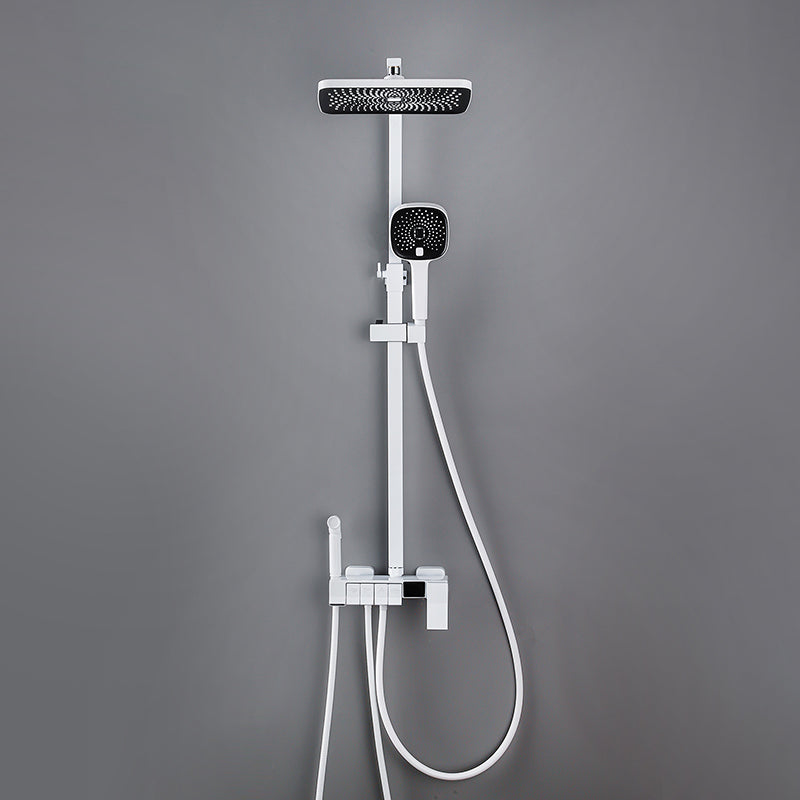 Modern Pressure Balanced Diverter Valve Shower Faucet Adjustable Shower System Clearhalo 'Bathroom Remodel & Bathroom Fixtures' 'Home Improvement' 'home_improvement' 'home_improvement_shower_faucets' 'Shower Faucets & Systems' 'shower_faucets' 'Showers & Bathtubs Plumbing' 'Showers & Bathtubs' 6484392