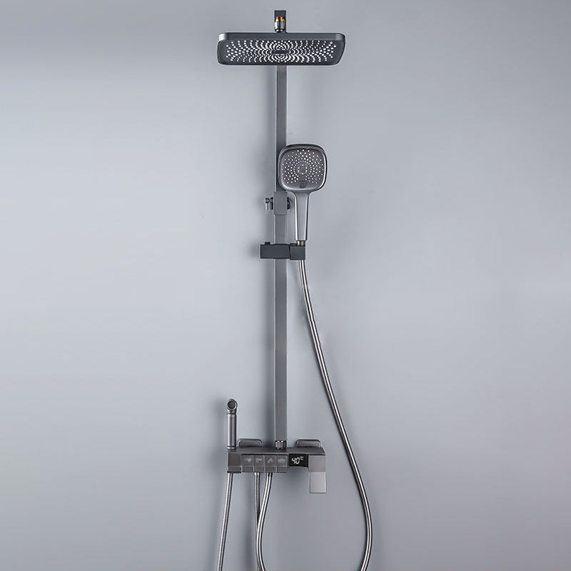 Modern Pressure Balanced Diverter Valve Shower Faucet Adjustable Shower System Clearhalo 'Bathroom Remodel & Bathroom Fixtures' 'Home Improvement' 'home_improvement' 'home_improvement_shower_faucets' 'Shower Faucets & Systems' 'shower_faucets' 'Showers & Bathtubs Plumbing' 'Showers & Bathtubs' 6484421