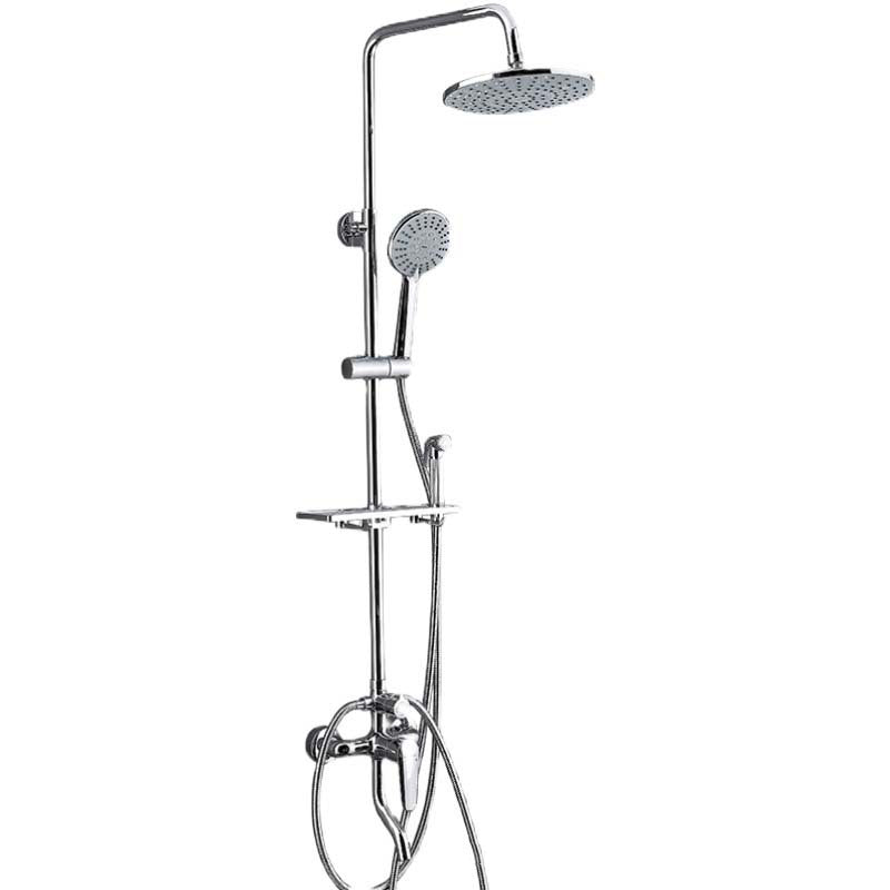 Modern Arm Swivel Shower Metal Shower Head Shower Faucet On Wall Clearhalo 'Bathroom Remodel & Bathroom Fixtures' 'Home Improvement' 'home_improvement' 'home_improvement_shower_faucets' 'Shower Faucets & Systems' 'shower_faucets' 'Showers & Bathtubs Plumbing' 'Showers & Bathtubs' 6484428