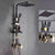 Modern Arm Swivel Shower Metal Shower Head Shower Faucet On Wall Black-Gold Clearhalo 'Bathroom Remodel & Bathroom Fixtures' 'Home Improvement' 'home_improvement' 'home_improvement_shower_faucets' 'Shower Faucets & Systems' 'shower_faucets' 'Showers & Bathtubs Plumbing' 'Showers & Bathtubs' 6484429