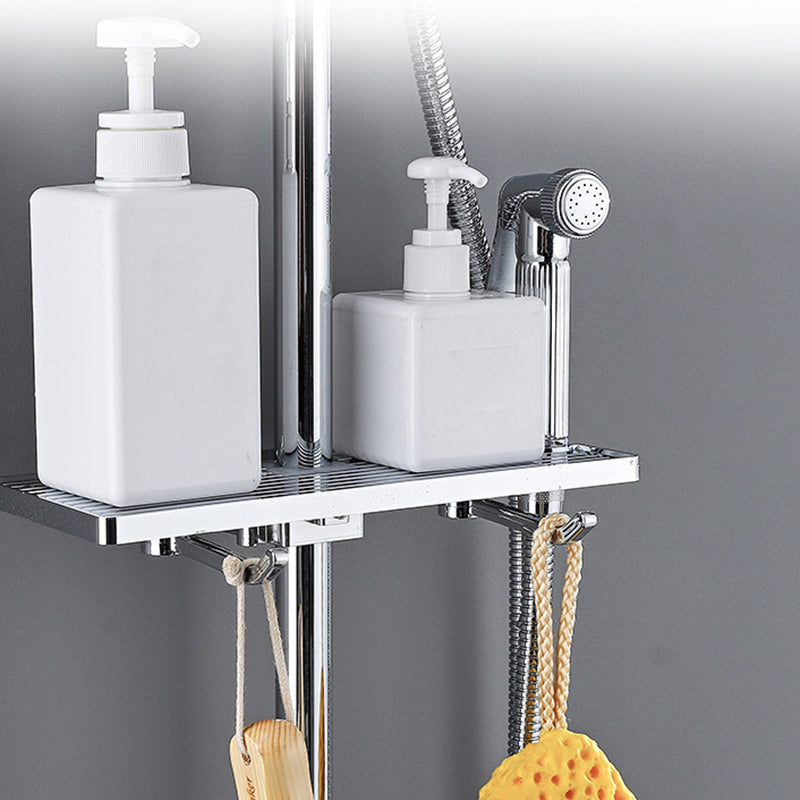 Modern Arm Swivel Shower Metal Shower Head Shower Faucet On Wall Clearhalo 'Bathroom Remodel & Bathroom Fixtures' 'Home Improvement' 'home_improvement' 'home_improvement_shower_faucets' 'Shower Faucets & Systems' 'shower_faucets' 'Showers & Bathtubs Plumbing' 'Showers & Bathtubs' 6484437