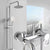 Modern Adjustable Water Flow Shower Faucet Shower Arm Shower System on Wall Silver 3 Clearhalo 'Bathroom Remodel & Bathroom Fixtures' 'Home Improvement' 'home_improvement' 'home_improvement_shower_faucets' 'Shower Faucets & Systems' 'shower_faucets' 'Showers & Bathtubs Plumbing' 'Showers & Bathtubs' 6484466