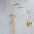 Modern Adjustable Water Flow Shower Faucet Shower Arm Shower System on Wall Gold 3 Clearhalo 'Bathroom Remodel & Bathroom Fixtures' 'Home Improvement' 'home_improvement' 'home_improvement_shower_faucets' 'Shower Faucets & Systems' 'shower_faucets' 'Showers & Bathtubs Plumbing' 'Showers & Bathtubs' 6484469