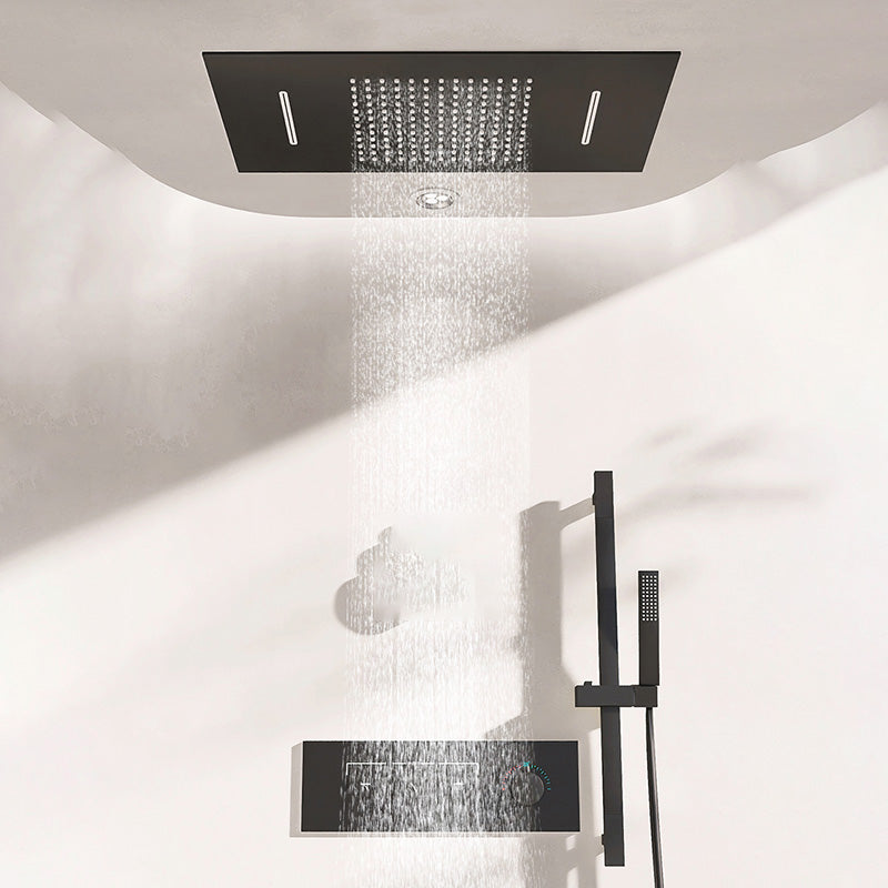 Contemporary Shower Set Dual Shower Head Thermostatic Wall Mounted Shower System Clearhalo 'Bathroom Remodel & Bathroom Fixtures' 'Home Improvement' 'home_improvement' 'home_improvement_shower_faucets' 'Shower Faucets & Systems' 'shower_faucets' 'Showers & Bathtubs Plumbing' 'Showers & Bathtubs' 6484499