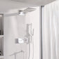 Contemporary Shower Set Dual Shower Head Thermostatic Wall Mounted Shower System Silver Wall Mount Clearhalo 'Bathroom Remodel & Bathroom Fixtures' 'Home Improvement' 'home_improvement' 'home_improvement_shower_faucets' 'Shower Faucets & Systems' 'shower_faucets' 'Showers & Bathtubs Plumbing' 'Showers & Bathtubs' 6484508