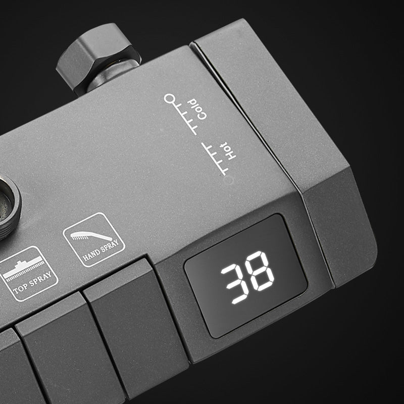 Modern Shower Set Adjustable Shower Head Slide Bar Wall Mounted Shower System Clearhalo 'Bathroom Remodel & Bathroom Fixtures' 'Home Improvement' 'home_improvement' 'home_improvement_shower_faucets' 'Shower Faucets & Systems' 'shower_faucets' 'Showers & Bathtubs Plumbing' 'Showers & Bathtubs' 6484575