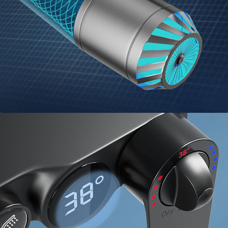 Modern Style Shower System Copper Spot Resist Rectangle Wall Mounted Shower System Clearhalo 'Bathroom Remodel & Bathroom Fixtures' 'Home Improvement' 'home_improvement' 'home_improvement_shower_faucets' 'Shower Faucets & Systems' 'shower_faucets' 'Showers & Bathtubs Plumbing' 'Showers & Bathtubs' 6484621