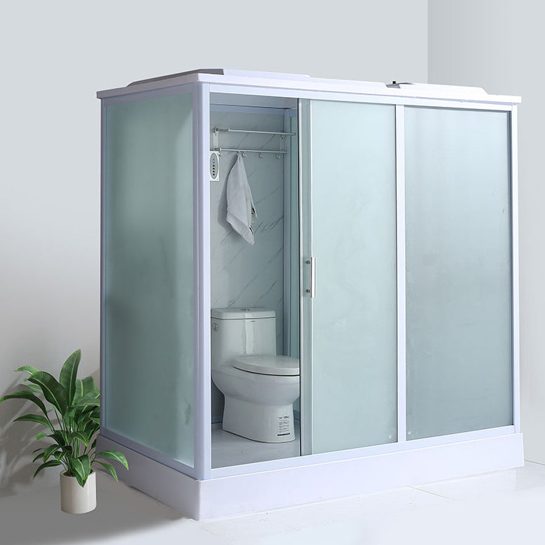 Contemporary Shower Enclosure Frosted Framed Shower Enclosure Clearhalo 'Bathroom Remodel & Bathroom Fixtures' 'Home Improvement' 'home_improvement' 'home_improvement_shower_stalls_enclosures' 'Shower Stalls & Enclosures' 'shower_stalls_enclosures' 'Showers & Bathtubs' 6484637