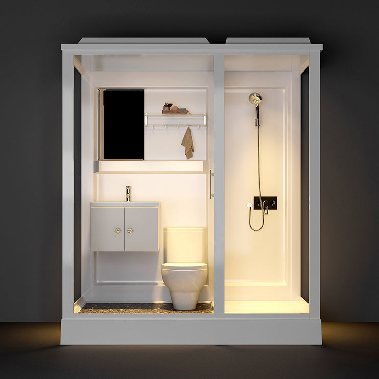 Contemporary Rectangle Shower Stall Clear Framed Shower Stall with Ceiling 74.8"L x 47.2"W x 88.6"H Front Door Opening Right Clearhalo 'Bathroom Remodel & Bathroom Fixtures' 'Home Improvement' 'home_improvement' 'home_improvement_shower_stalls_enclosures' 'Shower Stalls & Enclosures' 'shower_stalls_enclosures' 'Showers & Bathtubs' 6484651