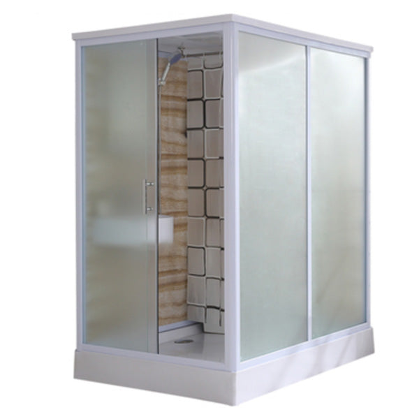 Sliding Rectangular Shower Enclosure Framed Shower Enclosure with Tempered Glass 67"L x 47"W x 91"H Sided Opening Clearhalo 'Bathroom Remodel & Bathroom Fixtures' 'Home Improvement' 'home_improvement' 'home_improvement_shower_stalls_enclosures' 'Shower Stalls & Enclosures' 'shower_stalls_enclosures' 'Showers & Bathtubs' 6484714
